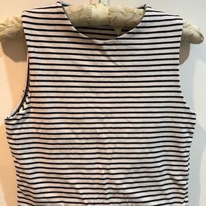 Zara Black and White Fitted Tank Top